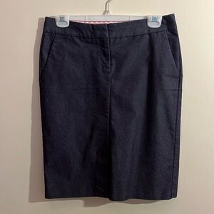 Chambray pencil skirt
